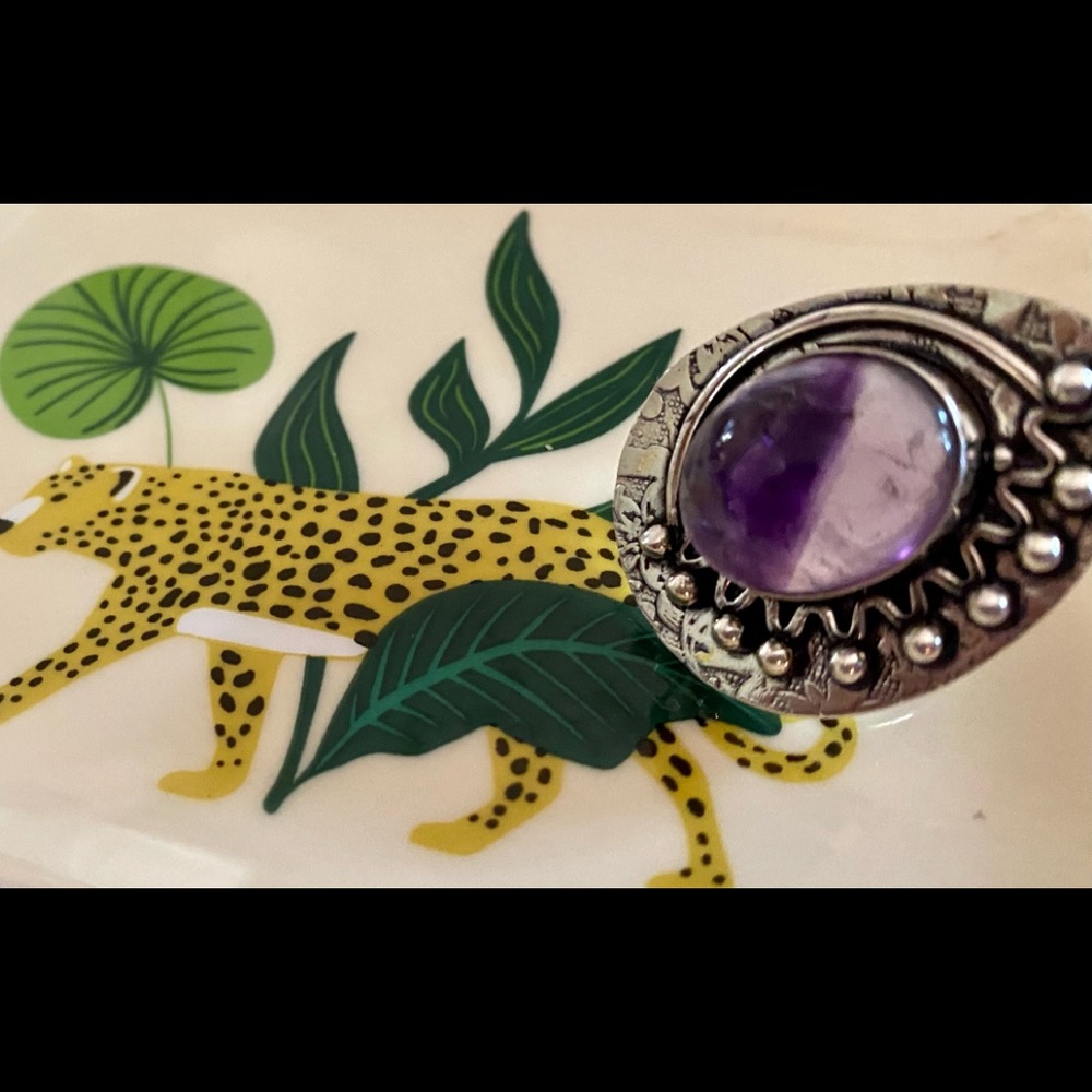 Unique purple stone ring :)